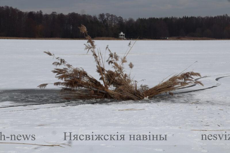 В Несвиже проходит экологическая акция «Сделаем лунки – спасем рыбу от замора!»