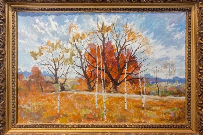 У мастацкай галерэі “МАРА” адкрылася выстава памяці мастака Міхася Карпука “Пейзажы роднай зямлі”