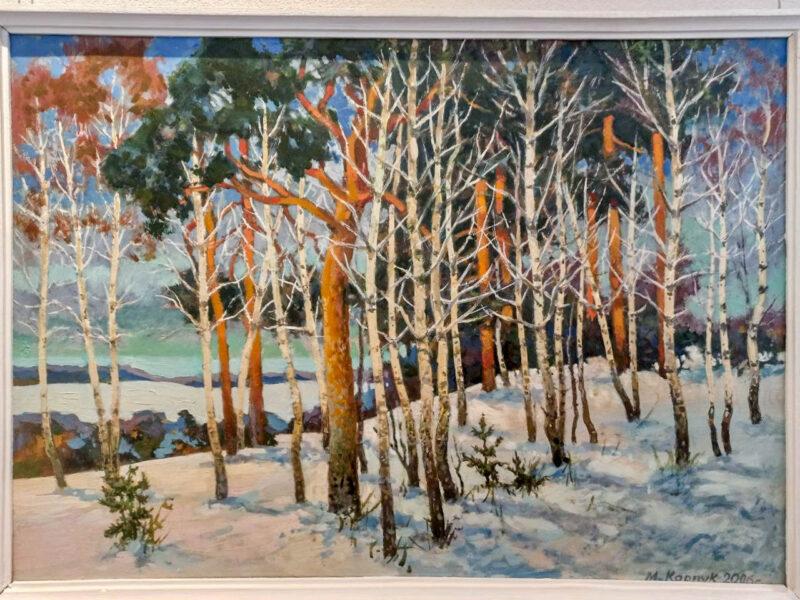 У мастацкай галерэі “МАРА” адкрылася выстава памяці мастака Міхася Карпука “Пейзажы роднай зямлі”