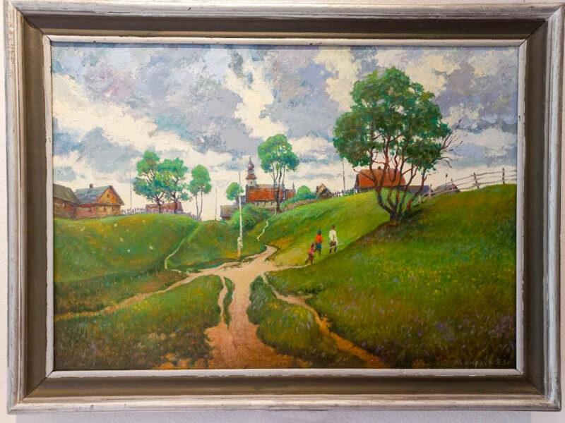 У мастацкай галерэі “МАРА” адкрылася выстава памяці мастака Міхася Карпука “Пейзажы роднай зямлі”