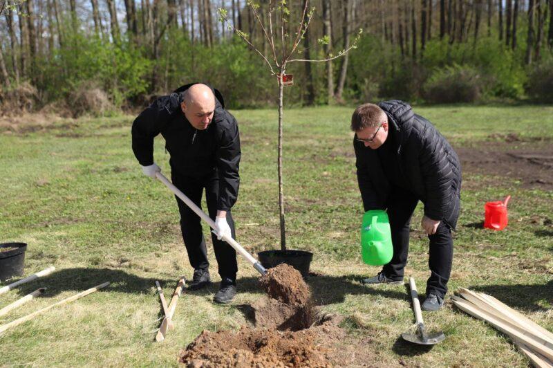В Несвиже состоялась торжественная церемония открытия общественного пространства «Женщины ЖКХ — вместе»